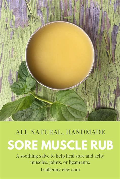 Sore Muscle Rub Herbal and Essential Oil Remedy for Sore and - Etsy in 2023 | Muscle rub ...