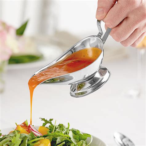 Choice 5 oz. Stainless Steel Gravy Boat