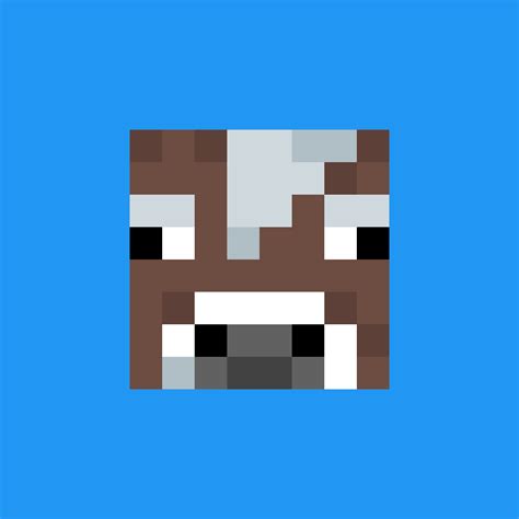 Pixilart - Minecraft Cow Head by Nawrotkiewicz