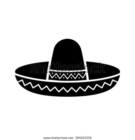 Sombrero-/ Mexicaanse hoed flat vector icoon: stockvector (rechtenvrij) 304265258 | Shutterstock