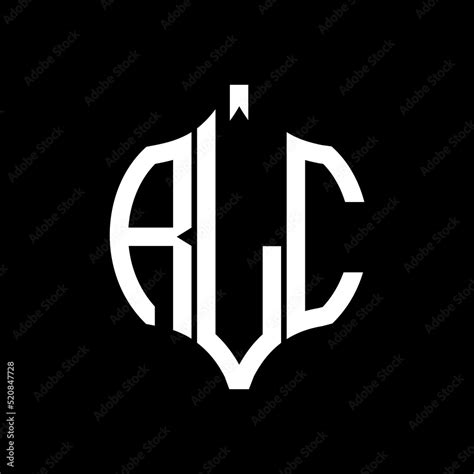 RLC letter logo. RLC best black background vector image. RLC Monogram logo design for ...