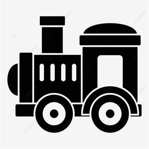 Toy Train Silhouette Transparent Background, Toy Train Icon Simple Vector, Label, Design ...