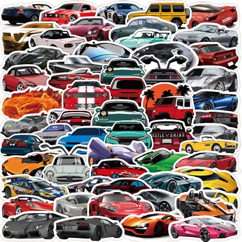 10/30/50/100PCS Retrofit Racing Car Graffiti Stickers Car Motorcycle ...