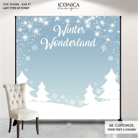 Winter Wonderland Backdrop,Chritmas Backdrop,Winter Party Backdrop,Whi | White christmas decor ...