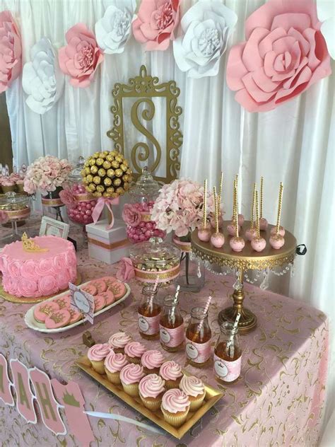 Pink and Gold Baby Shower Baby Shower Party Ideas | Photo 1 of 7 | Baby ...