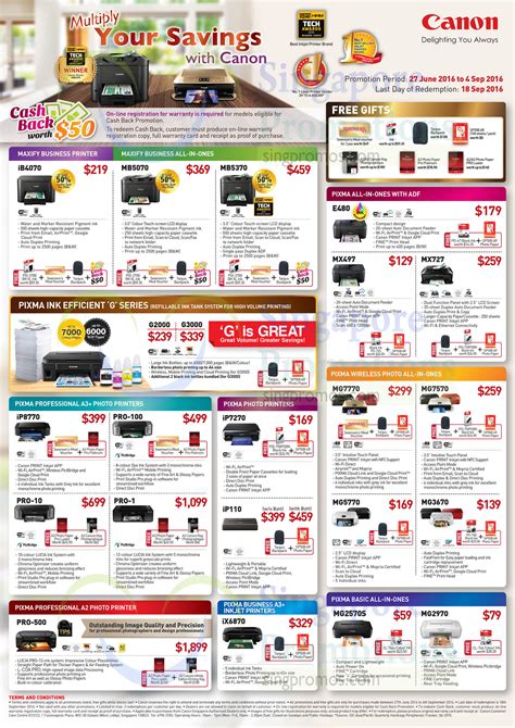 (EXPIRED) Canon Laser & Inkjet Printers & Scanners Offers from 27 Jun ...