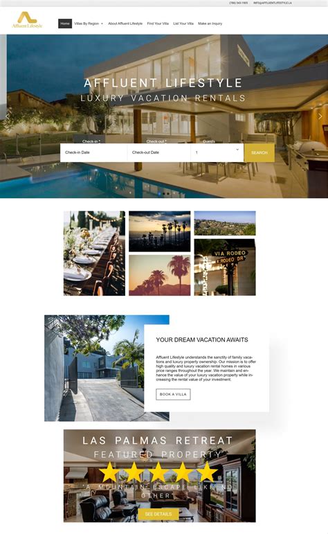 Modern Website Design for Luxury Vacation Rental Company - Off The Lip