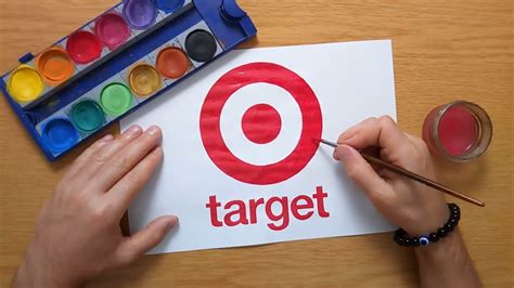 How to draw the target logo - YouTube