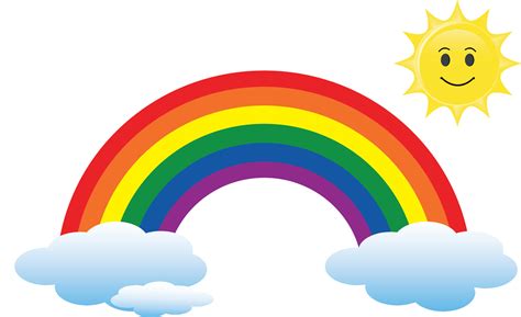 Rainbow, sun, clouds 4642047 Vector Art at Vecteezy