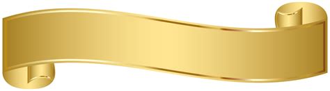 gold ribbon banner transparent background - Clip Art Library
