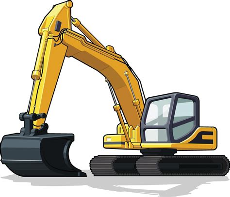 Excavator Construction Earthmover Digger Heavy Machine Cartoon 2143957 Vector Art at Vecteezy