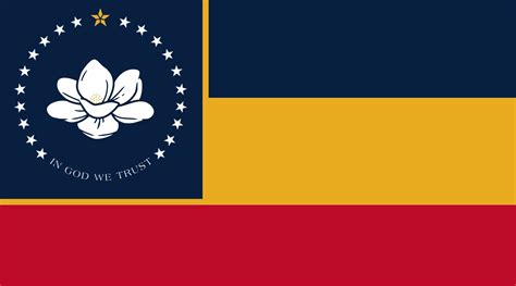 Proposed Mississippi flag in the style of their old flag : r/vexillology