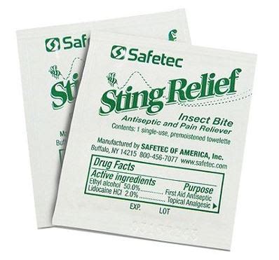 Sting Relief Sting Swabs- Bulk Set of 300 wipe Packets