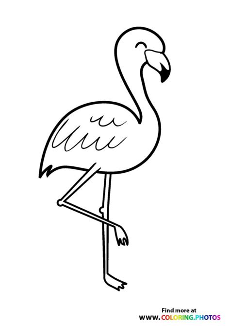 Cute Flamingo Coloring Page Coloring Pages