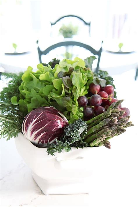 Easy DIY Centerpiece Using Vegetables, Fruit & Herbs | Edible centerpieces, Vegetable bouquet ...