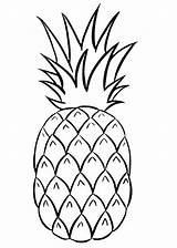 Printable Pineapple Coloring Page sketch template
