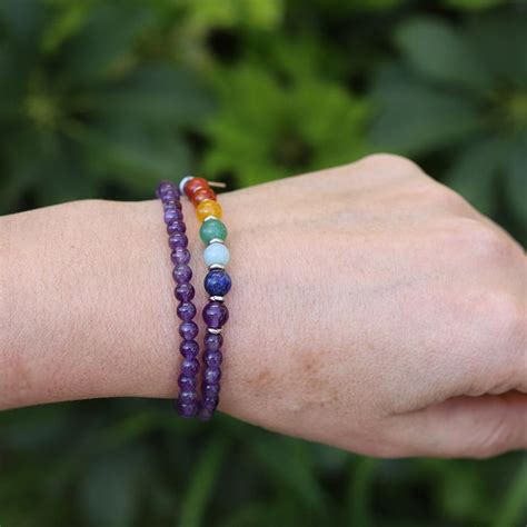 Crown Chakra Amethyst Wrap Bracelet