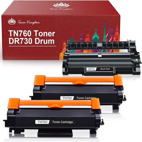 Toner Kingdom Compatible Toner Cartridges and Drum Replacement for Brother TN-760 TN-730 DR-730 ...