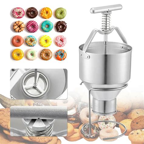 Manual Donut Maker Depositor Dropper Plunger Batter Dough Dispenser ...