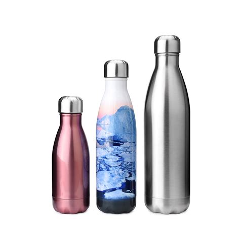 Double Wall Vacuum Insulated Stainless Steel Cola Shaped Water Bottle 17oz S131705 - Insulated ...