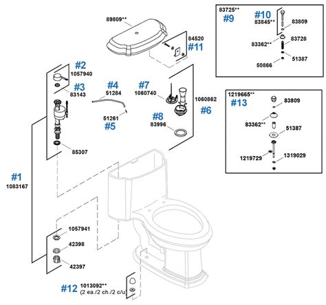 Toilet Repair: One Piece Toilet Repair Parts