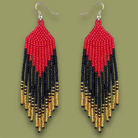 African Beaded Earrings | Handmade earrings beaded, Handmade african earrings, Bead work