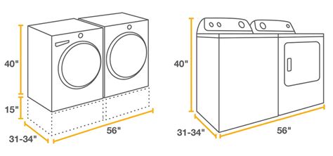 Standard Washer Dryer Sizes and How to Measure | Appliance Answers