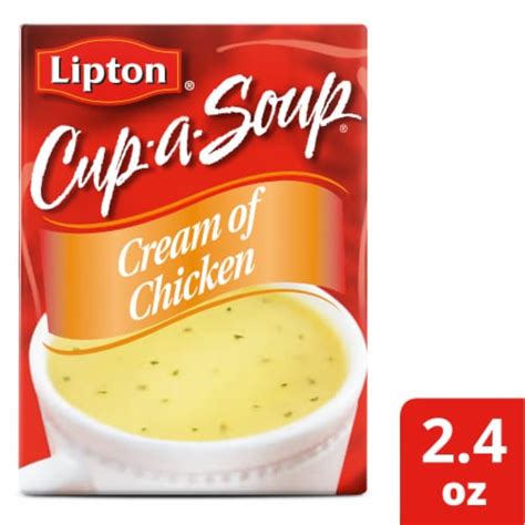 Lipton Cup-A-Soup Cream of Chicken Instant Soup Mix, 4 ct / 2.4 oz - Kroger