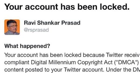 Ravi Shankar Prasad Twitter | Ravi Shankar Prasad's Twitter handle 'denied access'; 'no ...