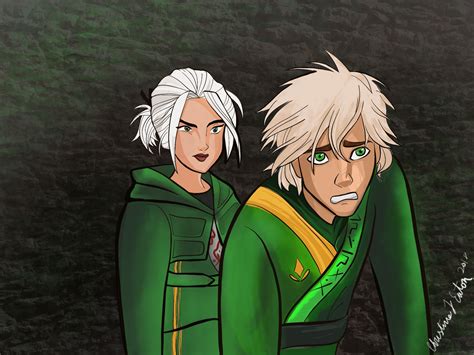 Season 8 Ninjago Lloyd and Harumi (art by Christine Eaton) - Her face! The manipulative little ...