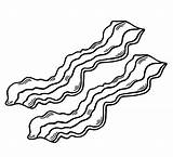 Bacon Clipart Coloring Page Trans  Vrogueco sketch template