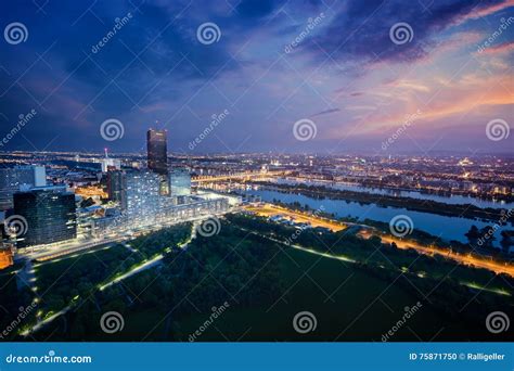 Vienna Skyline by Night, Austria Stock Photo - Image of garden, belvedere: 75871750