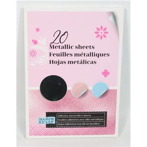 NEW METALLIC ADHESIVE SHEETS 20 SHEETS