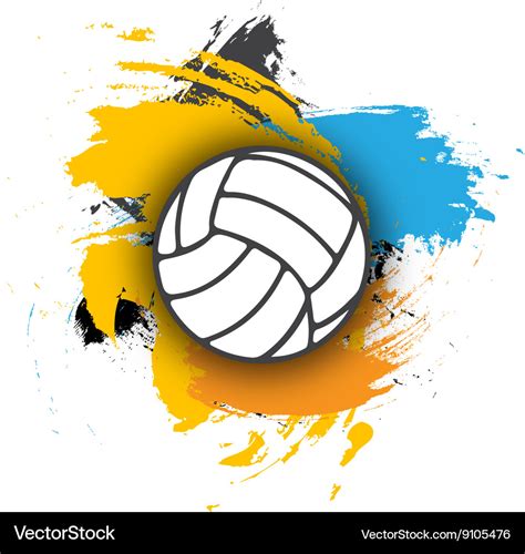 Volleyball logo on background multi Royalty Free Vector