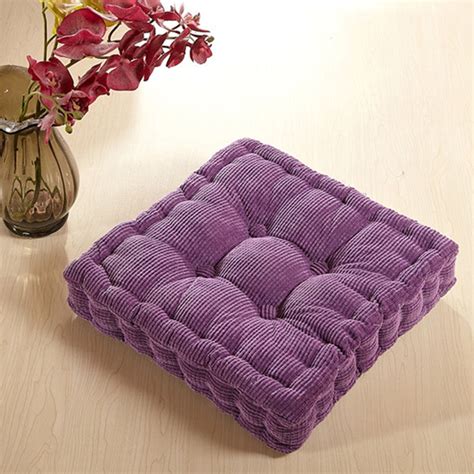 Thicken Elastic Chair Cushion Solid Color Seat Cushion Square Floor Cushion for Home Office ...