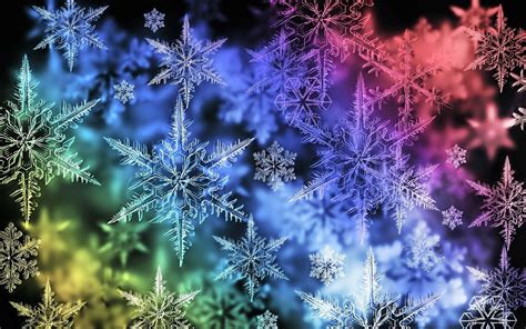 Colorful Snowflake Desktop Wallpaper #7005459 | Snowflake wallpaper ...