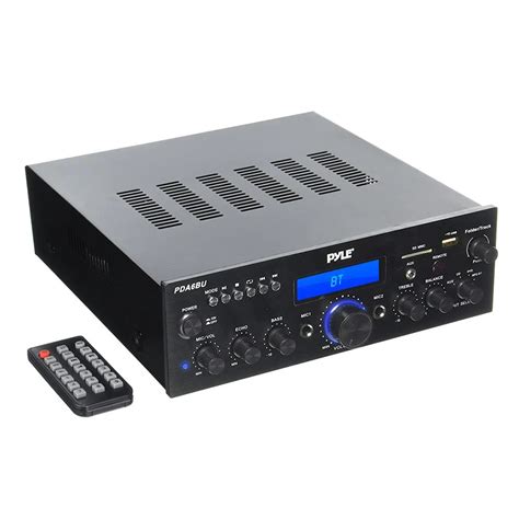 Pyle PDA6BU.5 Compact 200 Watt Bluetooth Home Stereo Amplifier Receiver ...