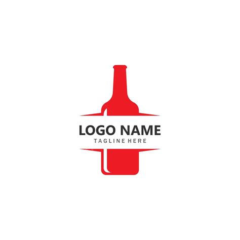 Illustration Of Vector Icon Templates For Bottle Logos Vector, Cool, Vintage, Alcohol PNG and ...