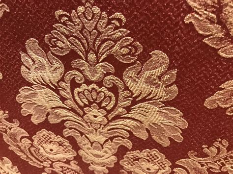 NEW SALE! Designer Brocade Jacquard Fabric- Floral- Upholstery- Red | www.fancystylesfabric.com