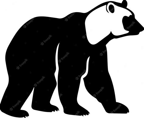 Premium Vector | Polar bear vector silhouette illustration