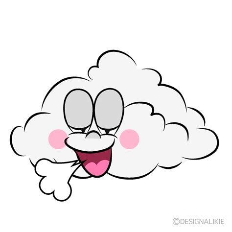 Free Relaxing Cloud Cartoon Character Clipart | Charatoon