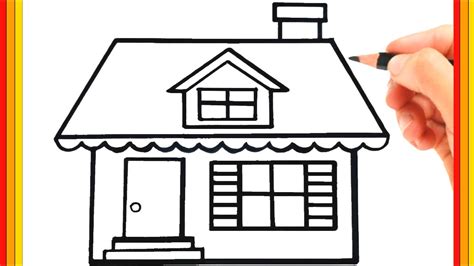 How to draw HD House drawing || Step by step Colouring house drawing ...