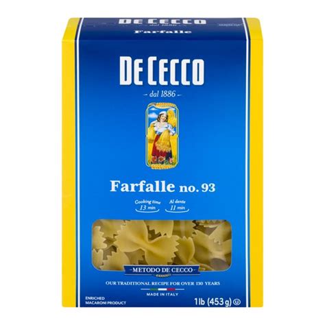 De Cecco Farfalle no.93 Pasta, 16 oz - Walmart.com - Walmart.com