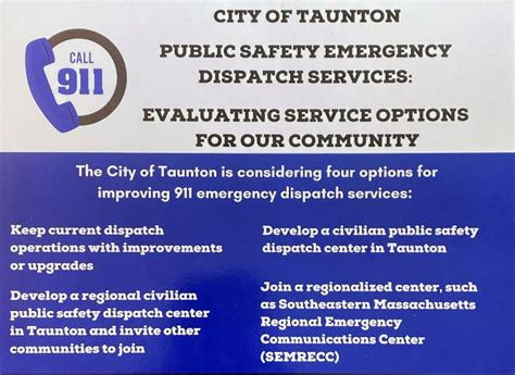 911 Emergency Dispatch Services Exploration | Taunton, MA