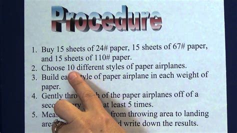 Science Fair Procedure Examples