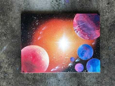 Space Inspired Solar System Painting on Canvas Painting by vince ...