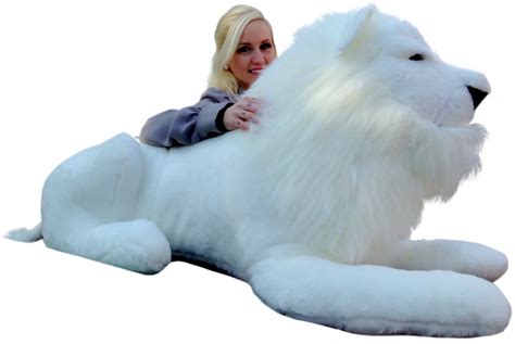 American Made Giant Stuffed WHITE Lion 48 Inches Soft Made in the USA America - Walmart.com