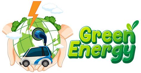 Green energy logo banner concept Royalty Free Vector Image