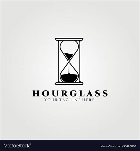 Hourglass logo design simple for branding vector image on VectorStock | Simple logo design ...