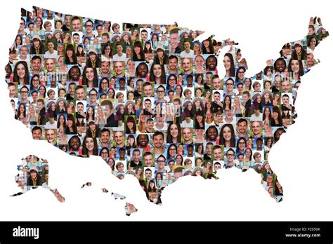 USA map multicultural group of young people integration diversity isolated Stock Photo - Alamy